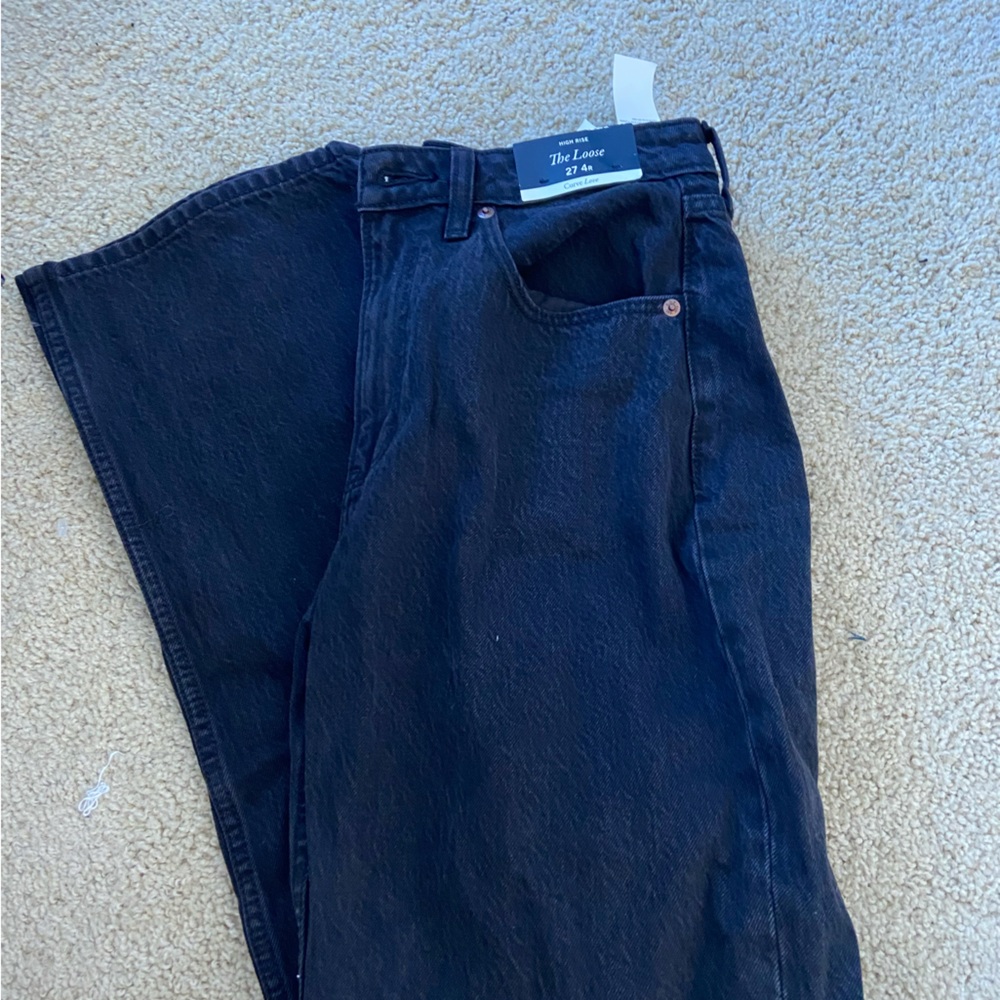 New Abercrombie & Fitch black loose Relaxed Jeans